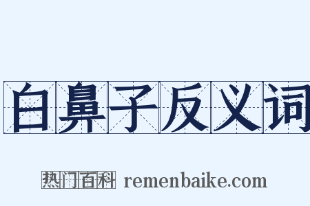 白鼻子反义词是什么意思的图片